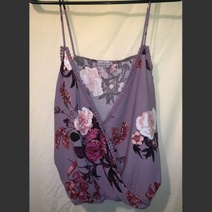 Charlotte Russe Spaghetti Strap Crossover Shirt